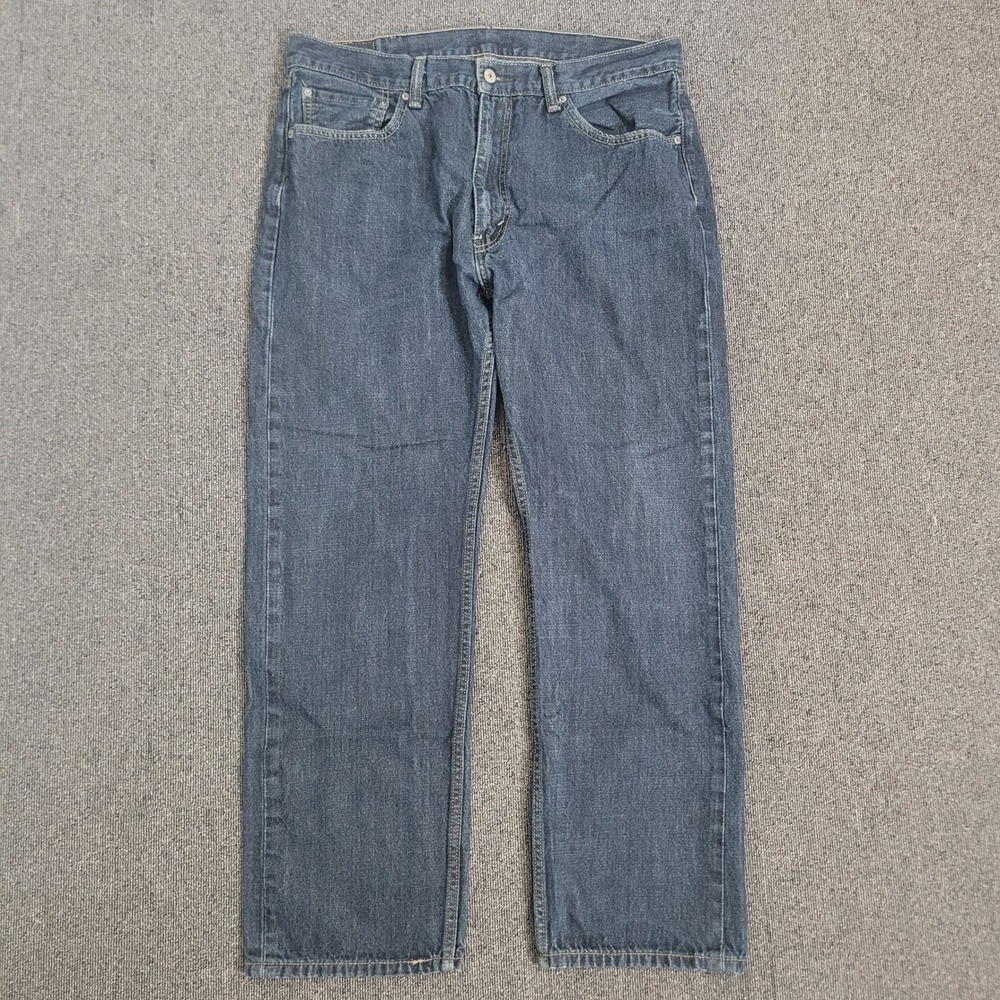 Levi's 38x32 505 Regular Fit Jeans Mens Dark Wash Straight Leg Denim 00505-0059‎